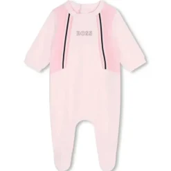 Hugo Boss Baby - Menina Manga Longa Footie, Rosa Fashion