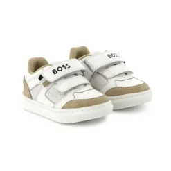 Hugo Boss Baby - Mini Me Sneaker Velcro Closure, White/Beige Best