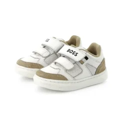 Hugo Boss Baby - Mini Me Sneaker Velcro Closure, White/Beige Best