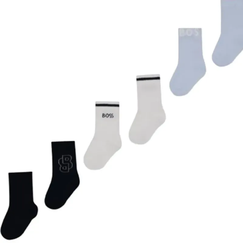 hugo_boss_baby__pk_white__SKU1mUGRtlX_0.webp Hugo Boss Baby - 3Pk White & Blue Socks Hot