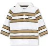Hugo Boss Baby - Polo de manga comprida listrada, branca Outlet