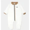 Hugo Boss Baby - Polo Footie, Branco/Bege Outlet