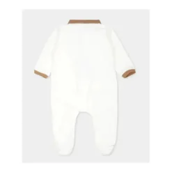 Hugo Boss Baby - Polo Footie, Branco/Bege Outlet