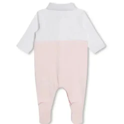 Hugo Boss Baby - Polo Footie Girl, Branco E Rosa Claro Clearance