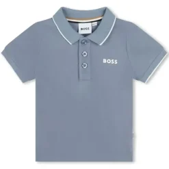Hugo Boss Baby - Polo Piquet Manga Curta, Azul Clearance