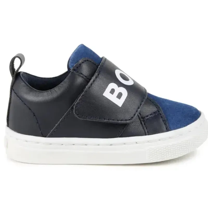 hugo_boss_baby__tnis_com__SKU1UUqkP2c_1.webp Hugo Boss Baby - Tênis Com Logotipo Elástico, Azul Marinho Hot
