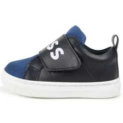 Hugo Boss Baby - Tênis Com Logotipo Elástico, Azul Marinho Hot
