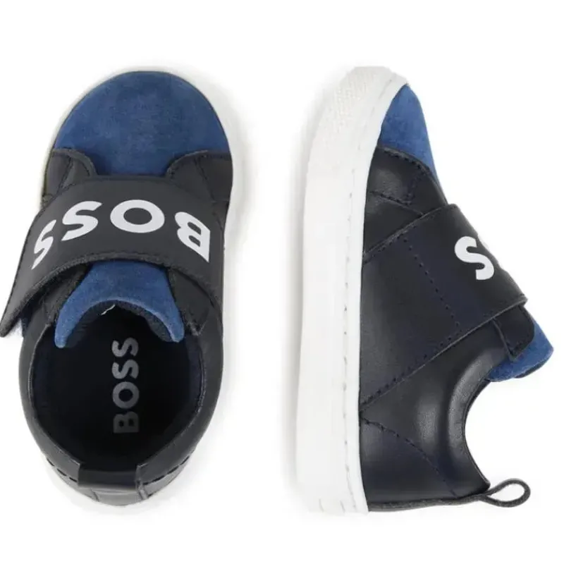 hugo_boss_baby__tnis_com__SKU1UUqkP2c_4.webp Hugo Boss Baby - Tênis Com Logotipo Elástico, Azul Marinho Hot