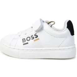 Hugo Boss Baby - Tênis Com Cadarço Elástico E Gancho, Branco Sale