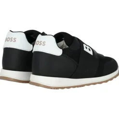 Hugo Boss Baby - Tênis em couro e malha com logotipo elástico Best
