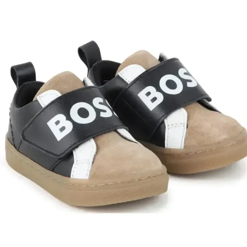 hugo_boss_baby__tnis_em_c_SKUKV46rG0t_0.webp Hugo Boss Baby - Tênis em couro e malha, preto Clearance