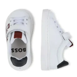 Hugo Boss Baby - Tênis menino âmbar branco com velcro Clearance