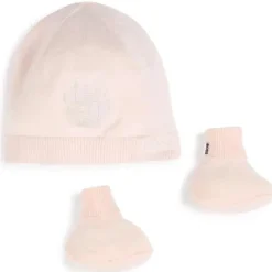 Hugo Boss Boss - Conjunto de gorro e botinhas de malha, rosa Sale