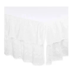 The Peanut Shell Ilhós Farallon Dust Ruffles, Floral Branco Fashion
