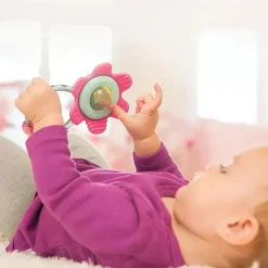 Infantino - chocalho de flor goma Spin & Teethe Hot
