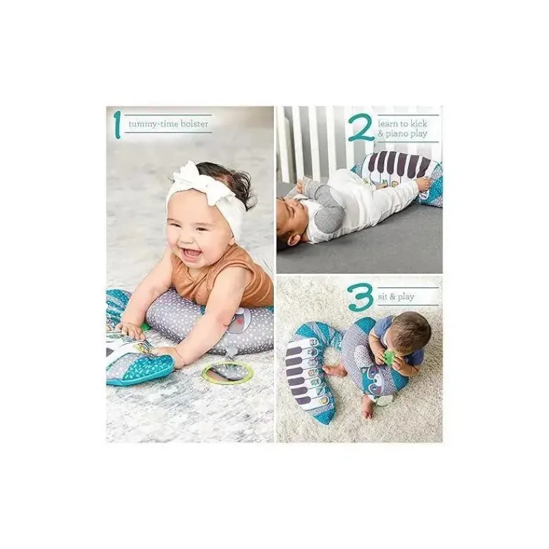 infantino__cresa_comigo___SKUGja4iQaB_4.webp Infantino - Cresça comigo 3 em 1 Tummy Time Piano, Raccoon Clearance
