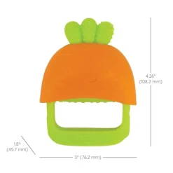 Infantino - Handy Dandy Teething Miitt, Carrot Fashion