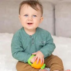 Infantino - Handy Dandy Teething Miitt, Carrot Fashion