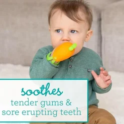 Infantino - Handy Dandy Teething Miitt, Carrot Fashion