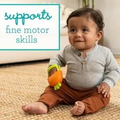Infantino - Handy Dandy Teething Miitt, Carrot Fashion