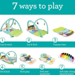 Infantino - Kick N Keys 7-In-1 Musical Piano Activity Gym Discount