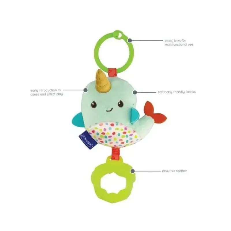 infantino__wee_wild_ones__SKU3kHTdoGF_1.webp Infantino - Wee Wild Ones Chime & Go Tag Along Pal, Narwhal Clearance