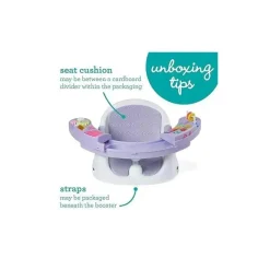 Infantino - Wee Wild Ones Music &amp; Lights 3 em 1 Discovery Seat &amp; Booster, Lavanda Fashion