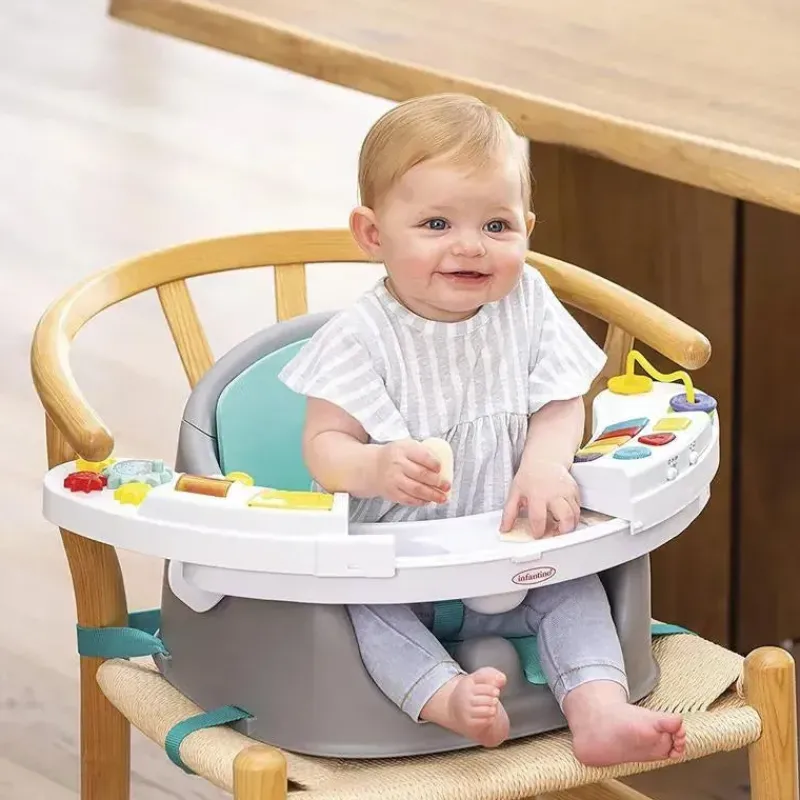 infantino_music_ampamp_li_SKUOzbcq1s4_1.webp Infantino Music & Lights 3 em 1 Discovery Assento & Booster, Assento Infantil e Cadeira de Alimentação Clearance