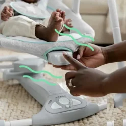 Ingenuity - ConvertMe 2 em 1 balanço de bebê automático portátil compacto e assento infantil, Wimberly Fashion