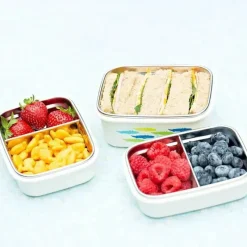 Innobaby - Caixa de lanche Bento dividida em aço inoxidável Keepin' Fresh, 11 onças, verde Sale
