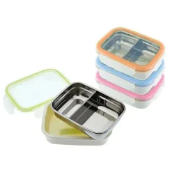 Innobaby - Caixa de lanche Bento dividida em aço inoxidável Keepin' Fresh, 11 onças, verde Sale
