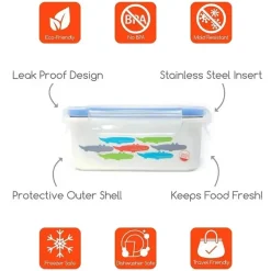 Innobaby - lanche ou lancheira de aço inoxidável Keepin' Fresh, 16 onças, jacaré Fashion