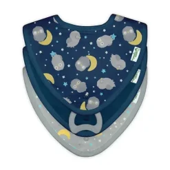 Iplay - 3 Pk Muslin Stay-Dry Babetes, Coruja Azul 0/12 Meses Outlet