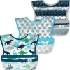 Iplay - Babadores de limpeza Snap &amp; Go (3 unidades), Dinossauros azuis, 9-18 meses Sale
