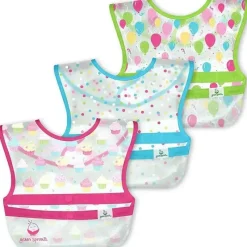 Iplay - Babadores de limpeza Snap &amp; Go (3 unidades), cupcakes rosa, 9 a 18 meses Sale