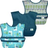 Iplay - Babadores Snap &amp; Go Easy-Wear (3 unidades), Aqua Llamas, 9/18 meses Fashion