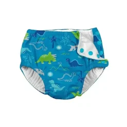 Iplay - Fralda de banho absorvente reutilizável Snap, Dinossauros Aqua Light Fashion