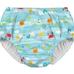 Iplay - Fralda de banho absorvente reutilizável divertida pull-up, Light Aqua Sea Friends Best