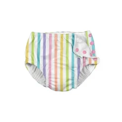 Iplay - Fralda de Natação Absorvente Reutilizável Snap, Faixa Arco-Íris New