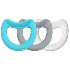 Iplay - Primeiros mordedores feitos de silicone (3Pk), Aqua Set 3 Mo+ Fashion