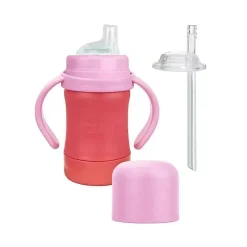 Iplay - Sprout Ware Sip &amp; Straw Cup feito de plantas, rosa, 6M Fashion