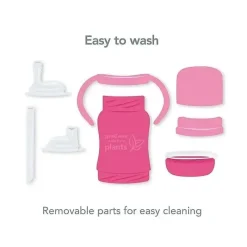 Iplay - Sprout Ware Sip &amp; Straw Cup feito de plantas, rosa, 6M Fashion