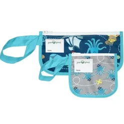 Iplay Baby - Pacote de 2 sacos de lanche reutilizáveis, Aqua Pirate, 6M Discount