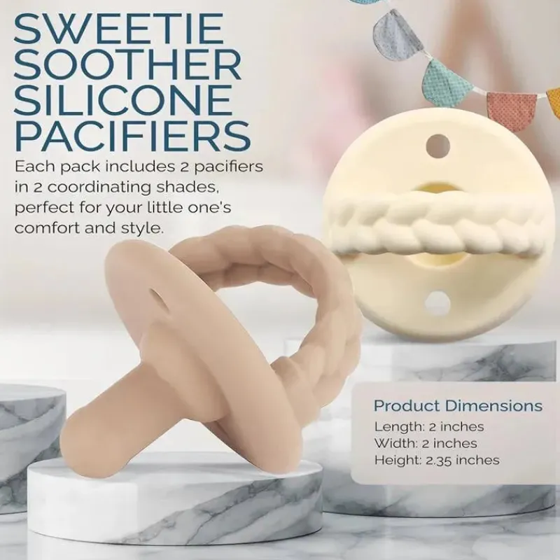 itzy_ritzy__chupeta_de_si_SKUZ6S31bTH_1.webp Itzy Ritzy - Chupeta de silicone 2Pk, tranças de torrada e creme de manteiga Outlet