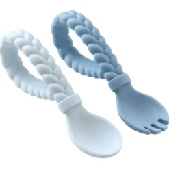 Itzy Ritzy - Conjunto de colheres e garfos Sweetie azul New