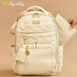 Itzy Ritzy - Mochila para fraldas, mochila Boss Plus de grande capacidade para bebês, leite e mel Fashion