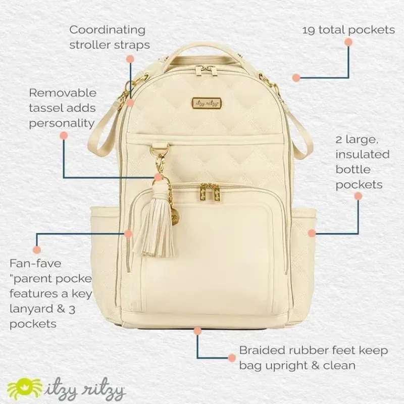 itzy_ritzy__mochila_para__SKUNO3kX8kg_6.webp Itzy Ritzy - Mochila para fraldas, mochila Boss Plus de grande capacidade para bebês, leite e mel Fashion