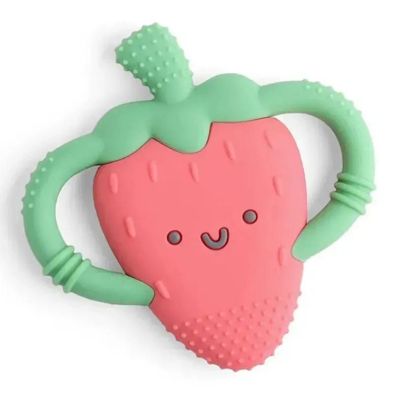 itzy_ritzy__mordedor_de_s_SKUGgtmbUNM_0.webp Itzy Ritzy - mordedor de silicone com alças fáceis de segurar, morango Sale