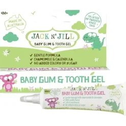 Jack N Jill Jack N' Jill - goma de bebê e gel dental 0,5 onças Fashion