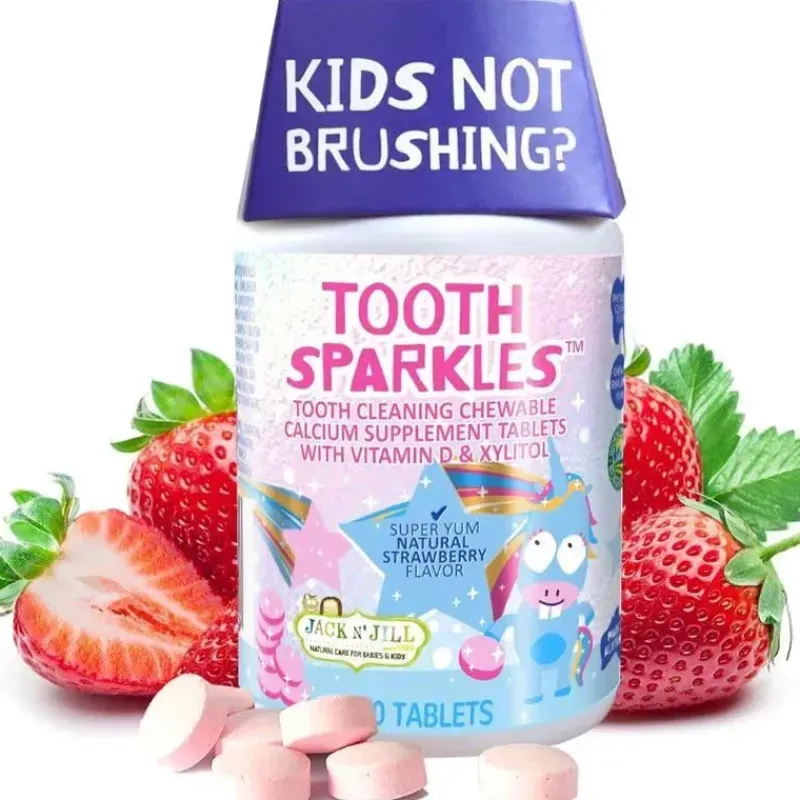 jack_n_jill__tooth_sparkl_SKUSUvekOMO_0.webp Jack N Jill Jack N' Jill - Tooth Sparkles, mastigadores de cálcio para limpeza de dentes com hidroxiapatita (60 comprimidos) Fashion